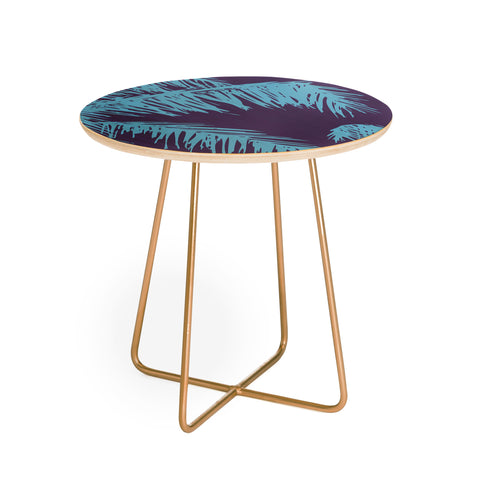 The Old Art Studio Ultra Violet Palm Round Side Table