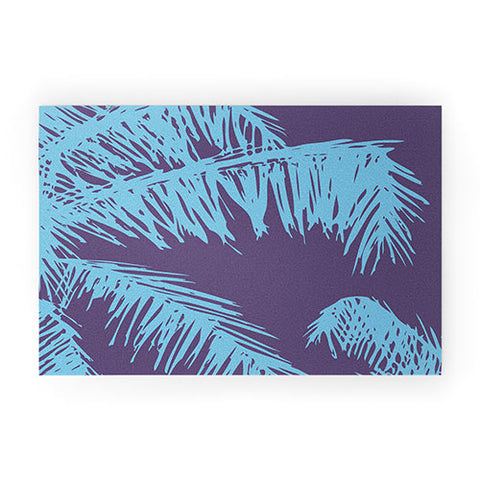 The Old Art Studio Ultra Violet Palm Welcome Mat