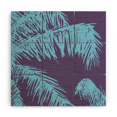 The Old Art Studio Ultra Violet Palm Wood Wall Mural
