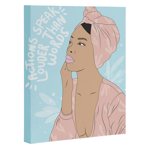 The Optimist Actions Speaks Louder Than Words Art Canvas