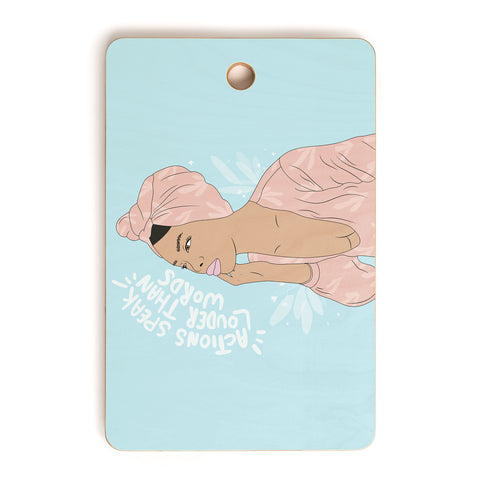 The Optimist Actions Speaks Louder Than Words Cutting Board Rectangle