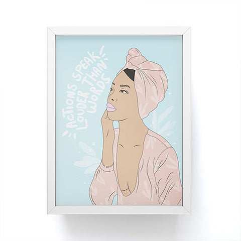 The Optimist Actions Speaks Louder Than Words Framed Mini Art Print