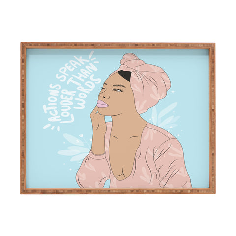 The Optimist Actions Speaks Louder Than Words Rectangular Tray