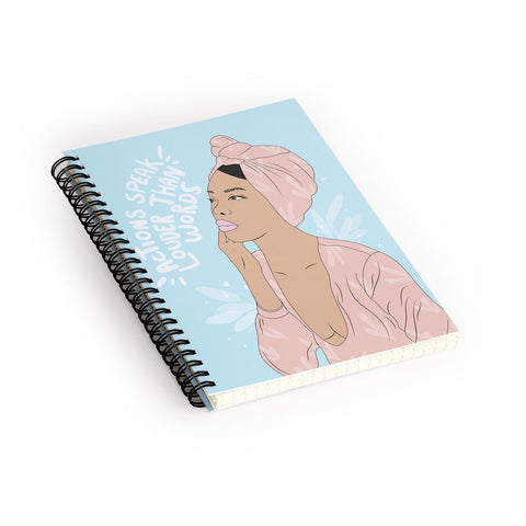 The Optimist Actions Speaks Louder Than Words Spiral Notebook