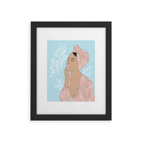The Optimist Actions Speaks Louder Than Words Framed Art Print