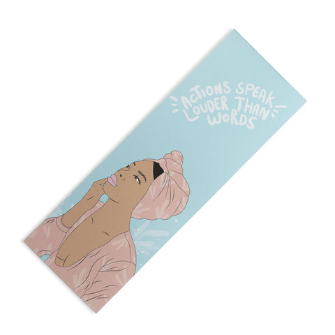 The Optimist Actions Speaks Louder Than Words Yoga Mat