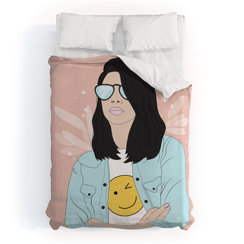 The Optimist Be a Voice Dont Be An Echo Duvet Cover