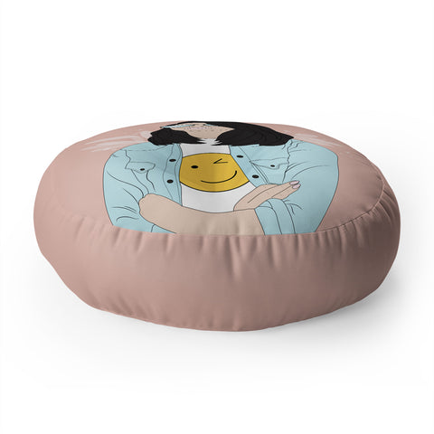 The Optimist Be a Voice Dont Be An Echo Floor Pillow Round