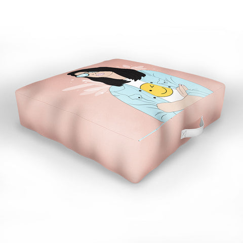 The Optimist Be a Voice Dont Be An Echo Outdoor Floor Cushion