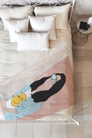 The Optimist Be a Voice Dont Be An Echo Fleece Throw Blanket