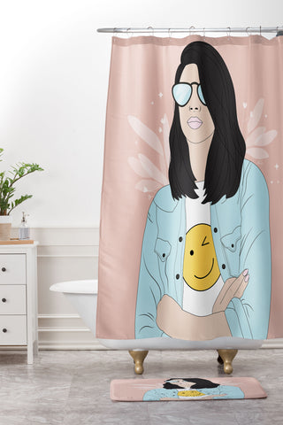 The Optimist Be a Voice Dont Be An Echo Shower Curtain And Mat