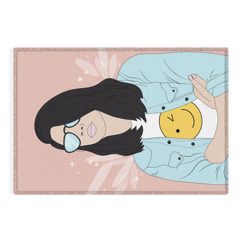 The Optimist Be a Voice Dont Be An Echo Outdoor Rug