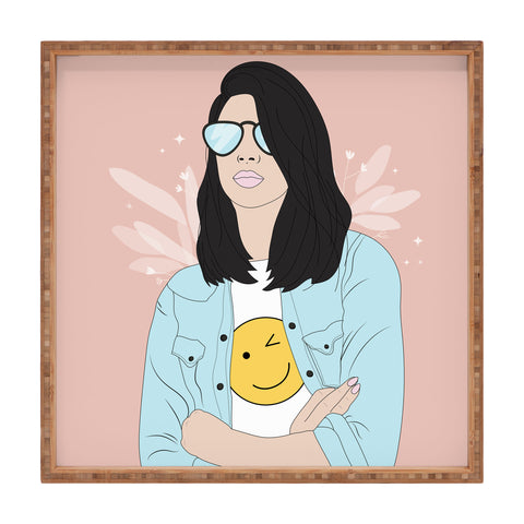 The Optimist Be a Voice Dont Be An Echo Square Tray