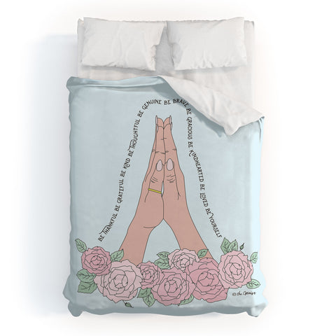 The Optimist Be Thankful Duvet Cover