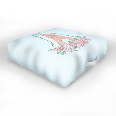 The Optimist Be Thankful Outdoor Floor Cushion