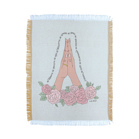 The Optimist Be Thankful Throw Blanket