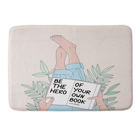 The Optimist Be The Hero Of Your Own Book Memory Foam Bath Mat