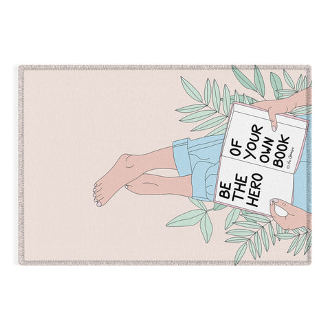 The Optimist Be The Hero Of Your Own Book Outdoor Rug