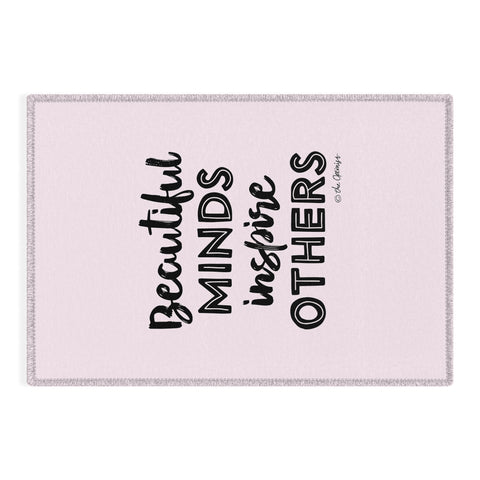 The Optimist Beautiful Minds Inspire Others Outdoor Rug