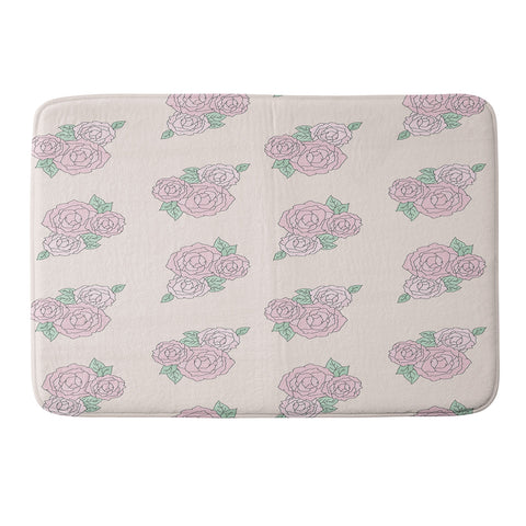 The Optimist Bed Of Roses in Pink Memory Foam Bath Mat