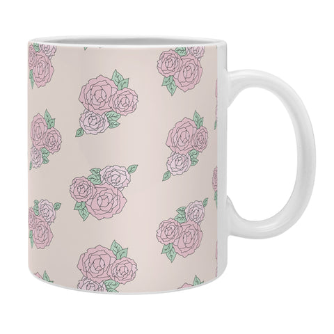 The Optimist Bed Of Roses in Pink Coffee Mug
