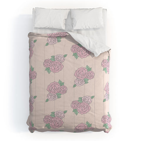 The Optimist Bed Of Roses in Pink Comforter