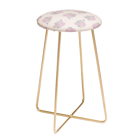 The Optimist Bed Of Roses in Pink Counter Stool