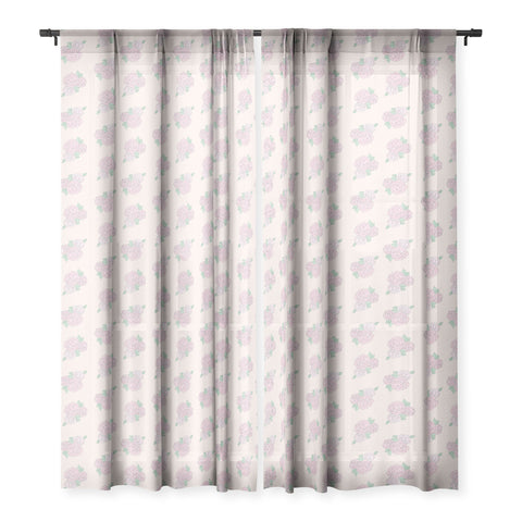 The Optimist Bed Of Roses in Pink Sheer Window Curtain