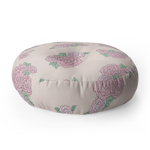 The Optimist Bed Of Roses in Pink Floor Pillow Round