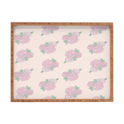 The Optimist Bed Of Roses in Pink Rectangular Tray