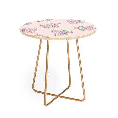 The Optimist Bed Of Roses in Pink Round Side Table