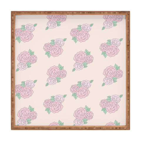The Optimist Bed Of Roses in Pink Square Tray