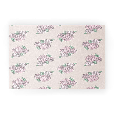 The Optimist Bed Of Roses in Pink Welcome Mat