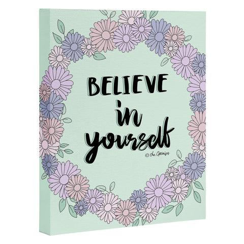 The Optimist Believe In Yourself Quote Art Canvas