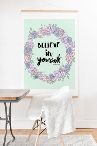 The Optimist Believe In Yourself Quote Art Print And Hanger