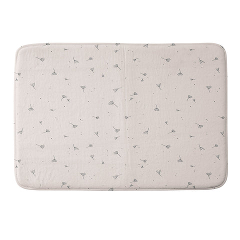 The Optimist Blowing In The Wind Beige Memory Foam Bath Mat