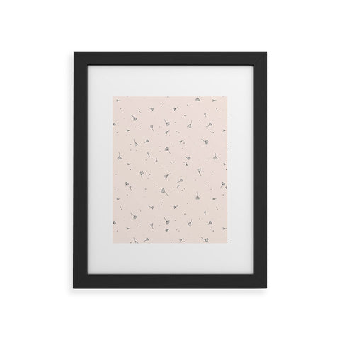 The Optimist Blowing In The Wind Beige Framed Art Print