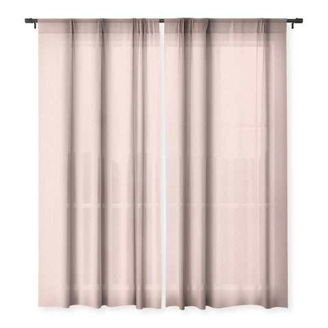 The Optimist Blowing In The Wind Peach Sheer Window Curtain
