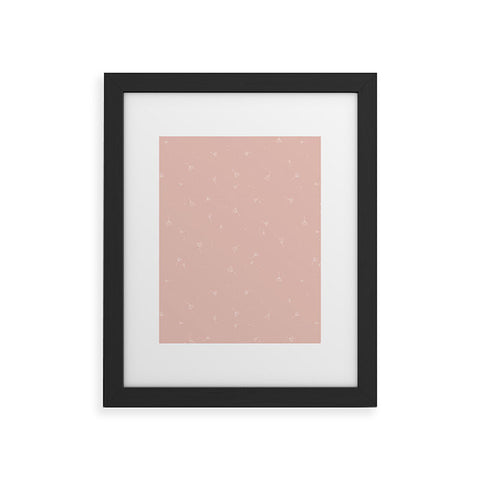 The Optimist Blowing In The Wind Peach Framed Art Print
