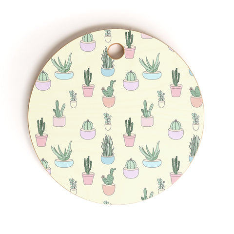 The Optimist Cactus All Over Cutting Board Round