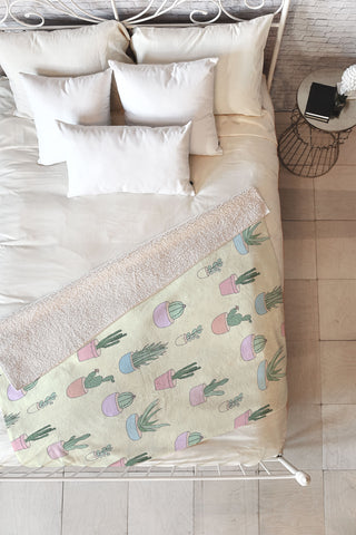 The Optimist Cactus All Over Fleece Throw Blanket