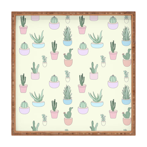 The Optimist Cactus All Over Square Tray