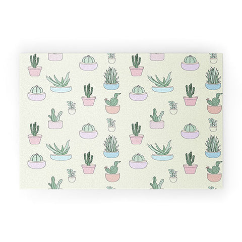 The Optimist Cactus All Over Welcome Mat