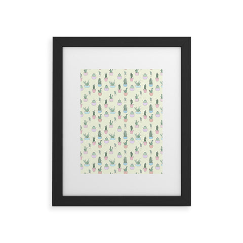 The Optimist Cactus All Over Framed Art Print