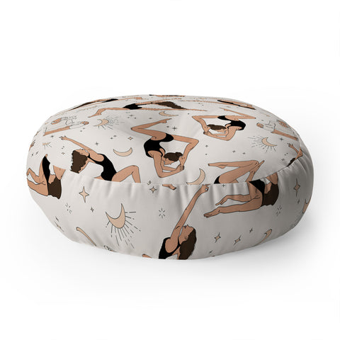 The Optimist Dance Of The Spirit Pattern Floor Pillow Round