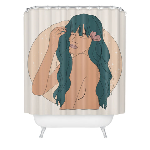 The Optimist Day Dreaming Shower Curtain