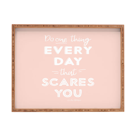The Optimist Do One Thing Every Day Quote Rectangular Tray