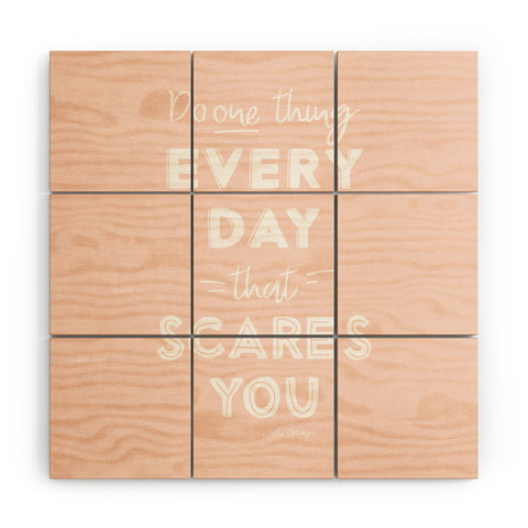 The Optimist Do One Thing Every Day Quote Wood Wall Mural