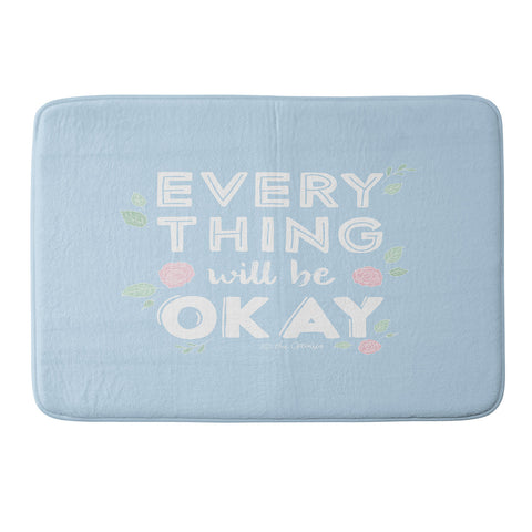 The Optimist Everything Will Be OK Memory Foam Bath Mat