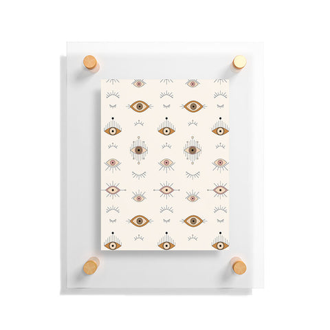 The Optimist Evil Eye Magic Pattern Floating Acrylic Print